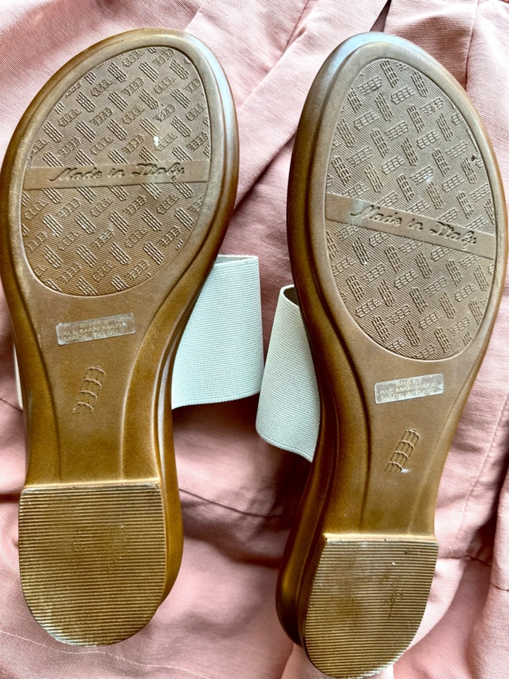 ✨ Italian 🇮🇹 Shoemakers | Afia in White and Tan Slide Sandals - Picture 7 of 7